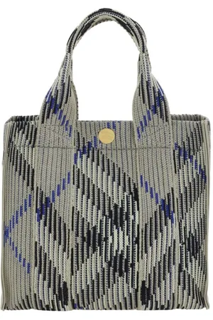 Burberry Torebki, Kobieta, Szary, ONE SIZE, Mini Torebka z ikonicznym wzorem kratki