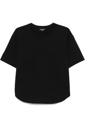 Emporio Armani Koszulki, Kobieta, Czarny, M, Czarne koszulki i pola Capsule