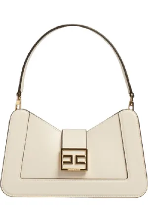 Elisabetta Franchi Torebki, Kobieta, Beżowy, ONE SIZE, Minimalistyczna torebka w kształcie trapezu