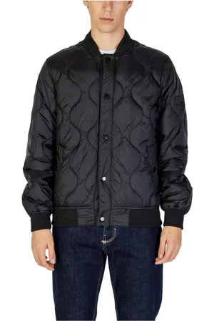 GIANNI LUPO Kurtki, Mężczyzna, Czarny, XL, Nylon, Czarna Pikowana Kurtka Bomber