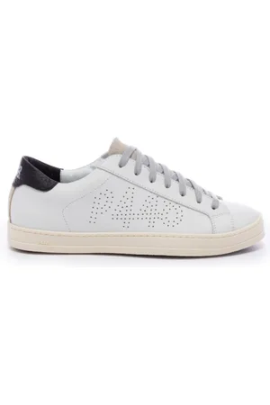 P448 Buty, Mężczyzna, Biały, 42 EU, Biała Skórzana Sneaker