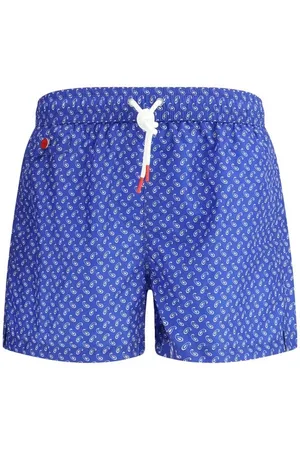 Kiton Stroje kąpielowe, Mężczyzna, Niebieski, XL, Spodenki Kąpielowe z Wzorem Efektu Kropelki