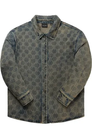 Daily paper Koszule, Mężczyzna, Niebieski, S, Denim, Niebieska Koszula z Denimu Shield Laser