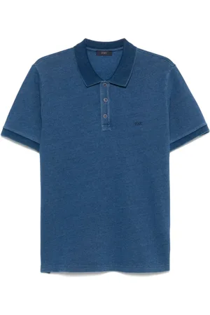 FAY Koszulki, Mężczyzna, Niebieski, M, Niebieski T-shirt i Polo