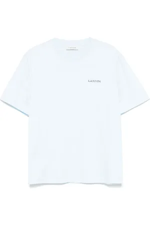 Lanvin Koszulki, Mężczyzna, Niebieski, XL, Sky Crew Neck T-shirts