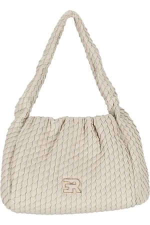 ERMANNO SCERVINO Torebki, Kobieta, Biały, ONE SIZE, Biała Pleciona Torba na Ramię