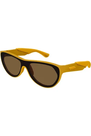 Bottega Veneta Akcesoria, unisex, Żółty, ONE SIZE, Stylowe okulary przeciwsłoneczne