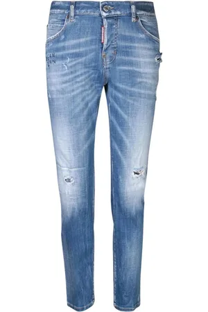 Dsquared2 Jeansy, Kobieta, Niebieski, S, Denim, Niebieskie Cool Girl Slim Fit Jeansy