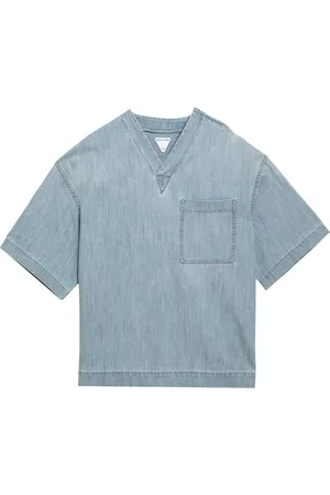 Bottega Veneta Koszulki, Kobieta, Niebieski, S, Koszula Dżinsowa Stylowa Casualowa Odzież