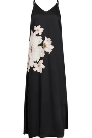 Cream Sukienki, Kobieta, Czarny, L, Czarna Kwiatowa Sukienka Elegancki Styl