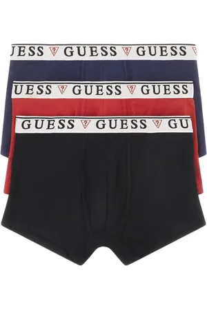 Guess Bielizna, Mężczyzna, Wielobarwność, 2XL, Bawełna, 3 Bokserki z Bawełny Stretch - Czarne