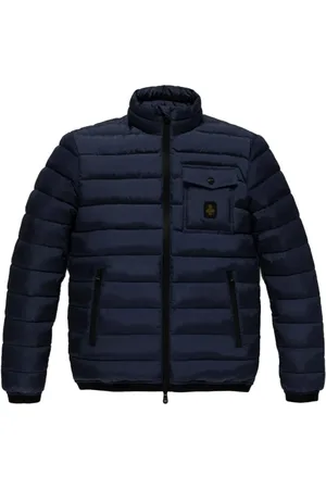 RefrigiWear Kurtki, Mężczyzna, Niebieski, 3XL, Nylon, Niebieska Kurtka Puchowa z Nylonu
