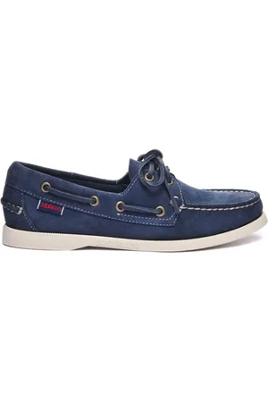 SEBAGO Buty, Kobieta, Niebieski, 36 1/2 EU, Zamsz, Niebieskie buty żeglarskie na sznurówki