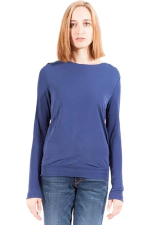 GANT Koszulki, Kobieta, Niebieski, S, Niebieski Top Damski z Wiskozy