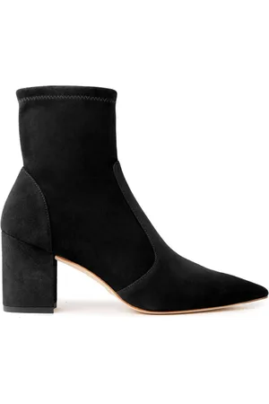 Stuart Weitzman Buty, Kobieta, Czarny, 35 1/2 EU, Skóra, Botki na obcasie 75 Block Stretch
