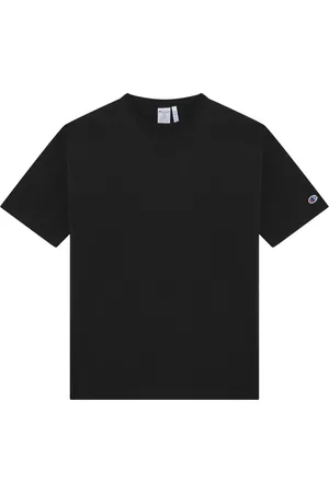Champion Koszulki, Mężczyzna, Czarny, L, T-shirt z krótkim rękawem i okrągłym dekoltem