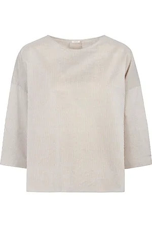 Apuntob Bluzki, Kobieta, Beżowy, M, Oversized Crew Neck Top