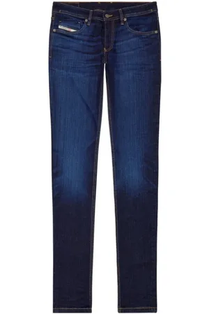 Diesel Jeansy, Mężczyzna, Niebieski, W30 L32, Bawełna, Obcisłe jeansy stretch z niskim stanem