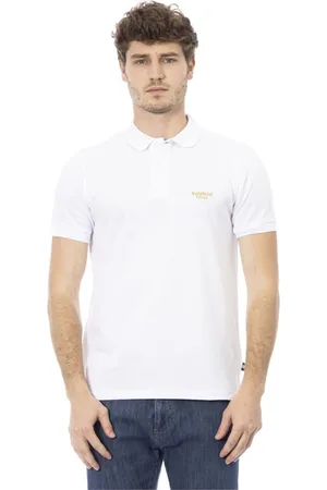 BALDININI Koszulki, Mężczyzna, Biały, S, Trend Polo Shirt z Logo