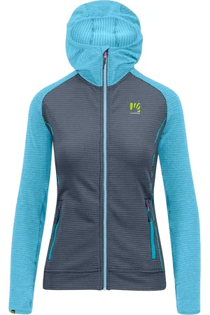 Karpos Sport, Kobieta, Niebieski, S, Niebieska Bluza z Kapturem i Pełnym Zamkiem