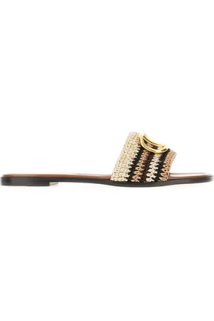 VALENTINO GARAVANI Buty, Kobieta, Wielobarwność, 37 EU, Poliester, Klapki Vlogo Signature