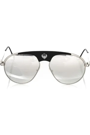 FRANKIE MORELLO Akcesoria, unisex, Wielobarwność, ONE SIZE, Okulary Przeciwsłoneczne Shield Metalowy Profil Szary Obiektyw