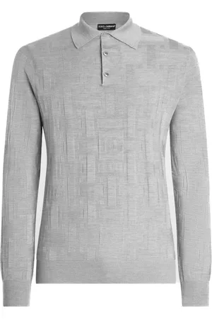 Dolce & Gabbana Swetry, Mężczyzna, Szary, XL, Stylowy Sweter Z Dzianiny