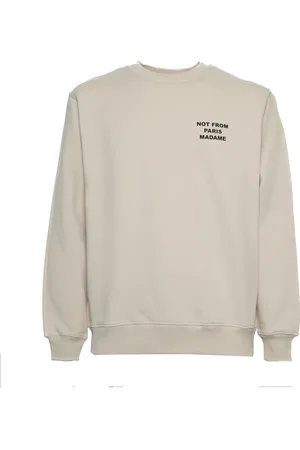 Drôle de Monsieur Bluzy, Mężczyzna, Beżowy, M, Stylowy Mastic Bluza z Nadrukiem