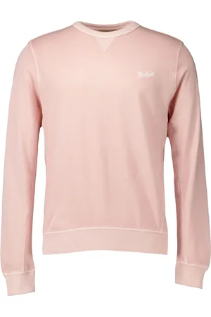 Woolrich Bluzy, Mężczyzna, Różowy, S, Garment Dyed Crewneck Swetry w Oud Rose