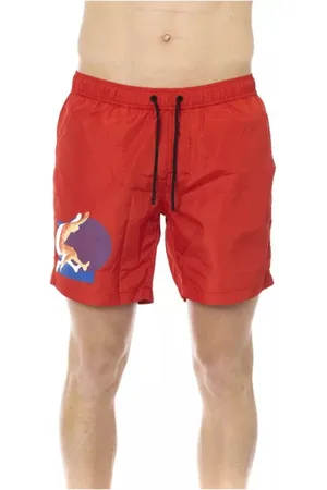 Bikkembergs Stroje kąpielowe, Mężczyzna, Czerwony, XL, Poliester, Vibrant Degrade Szorty Kąpielowe