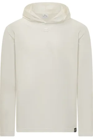 Courrèges Bluzy, Mężczyzna, Biały, L, Bawełna, Bluza z kapturem