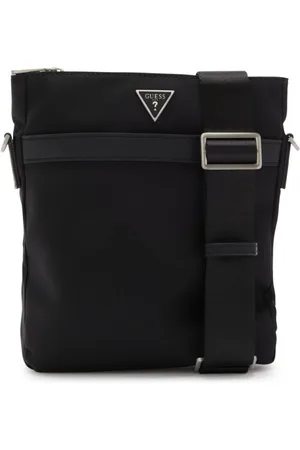 Guess Torebki, Mężczyzna, Czarny, ONE SIZE, Torba Messenger Roma z powlekanej tkaniny Canvas