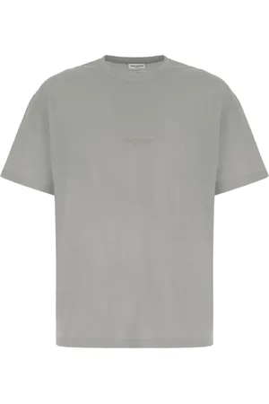Saint Laurent Koszulki, Mężczyzna, Szary, L, Casual Bawełniany T-shirt