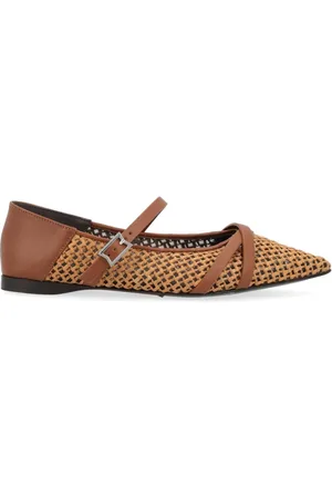 Max Mara Buty, Kobieta, brązowy, 41 EU, Stylowe Wovenflat Buty Damskie