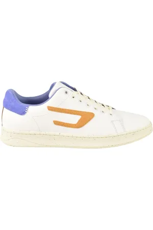 Diesel Buty, Mężczyzna, Biały, 44 EU, Sneakersy z skóry i podeszwa z gumy