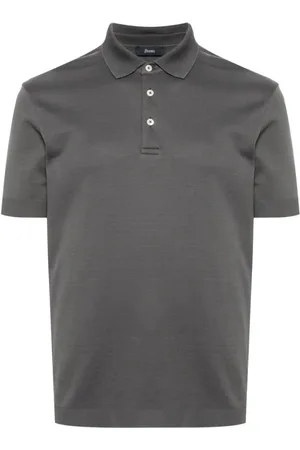 HERNO Koszulki, Mężczyzna, Szary, L, Klasyczny Polo Shirt dla Mężczyzn