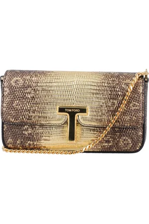 Tom Ford Torebki, Kobieta, Żółty, ONE SIZE, Skóra, Wallis Mini Bag Tejus Print