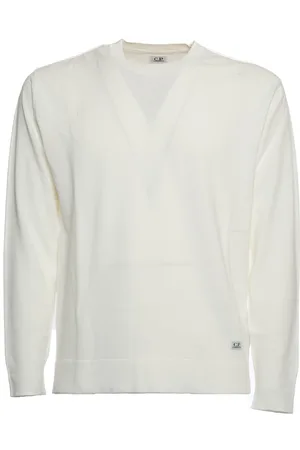 C.P. Company Swetry, Mężczyzna, Biały, M, Biała Sweter Gauze Crewneck