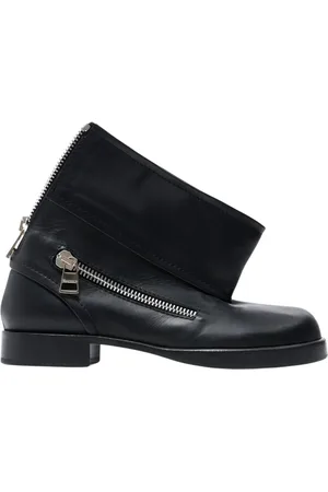 J.W.Anderson Buty, Kobieta, Czarny, 37 EU, Czarny skórzany botek z zamkiem
