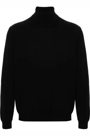 ZANONE Swetry, Mężczyzna, Czarny, 2XL, Czarne swetry z wysokim kołnierzem