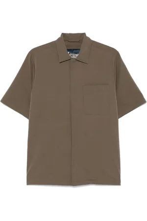 HERNO Koszule, Mężczyzna, brązowy, L, Casual Bawełniany Shirt dla Mężczyzn
