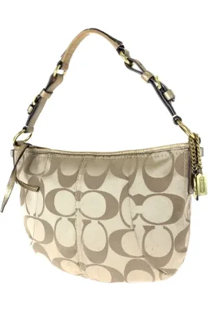 Coach Pre-owned, Kobieta, Beżowy, ONE SIZE, Skóra, Pre-owned Canvas handbags
