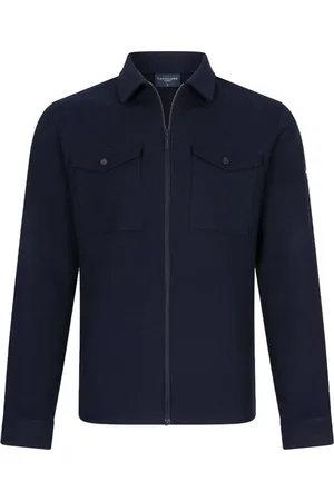 Cavallaro Napoli Kurtki, Mężczyzna, Niebieski, S, Bambus, Stylowa Overshirt Zerino