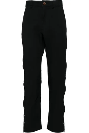 Comme des Garçons Spodnie, Mężczyzna, Czarny, S, Spodnie Unisex z Zameczkiem