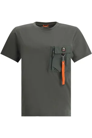 Parajumpers Koszulki, Mężczyzna, Zielony, M, Bawełna, T-shirt z kieszonką i krótkim rękawem