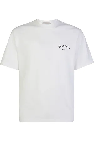 ELEVENTY Koszulki, Mężczyzna, Biały, 3XL, Bawełna, Bawełniana T-shirt z logo