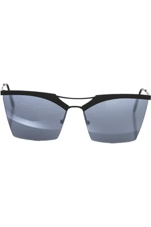 FRANKIE MORELLO Akcesoria, Kobieta, Czarny, ONE SIZE, Okulary Przeciwsłoneczne Clubmaster Czarny Szary Gradient