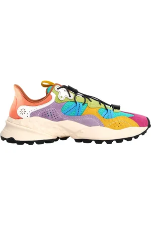 Flower Mountain Buty, Kobieta, Wielobarwność, 37 EU, Skóra, Suede Sneakers z Korkową Wkładką