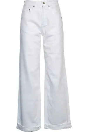 DEPARTMENT FIVE Jeansy, Kobieta, Biały, W27, Bawełna, Białe Spodnie Wide-Leg Stylowe Casual