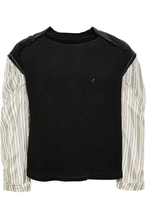 Maison Margiela Koszulki, Mężczyzna, Czarny, S, Deconstructed Top T-Shirt